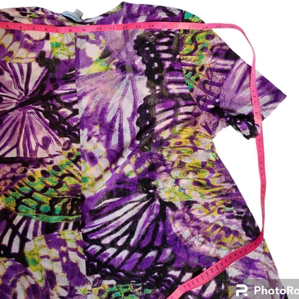 Avenue Blouse, Purple/Green, Swing,Women's Size 16 — image 5 of 8